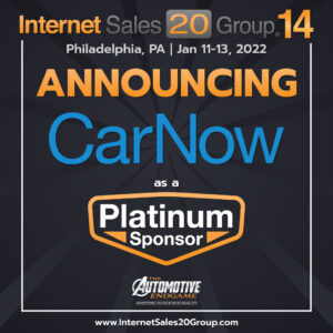 CarNow is a platinum sponsor for the Internet Sales 20 Group 14.